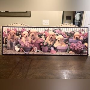 Picture with metal frame